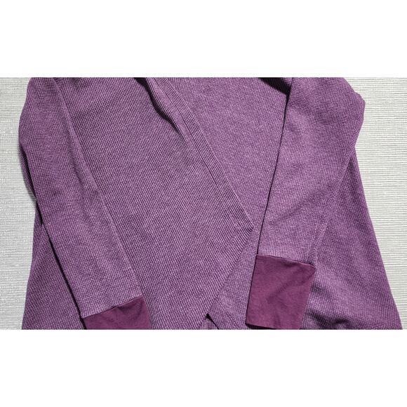 Columbia Hooded Waffle Knit Open Front Cardigan Women’s XL Purple - Picture 4 of 12